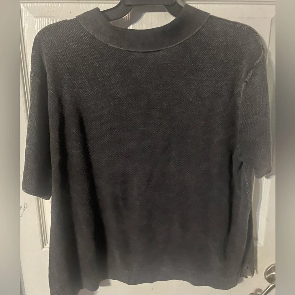 NWT No Boundaries Men’s Mesh Polo Sweater Gray Shadow XL Cotton Short Sleeve